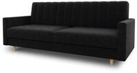 Sofnet - Schlafsofa Sara mit Bettkasten (Schwarz, Kronos 07) | Schlafsofa mit