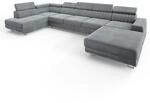 Masseno Ecksofa GAIAN L-S mit Schlaffunktion U-Form, Modern Sofa mit Bettkasten,