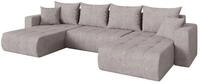 ALTDECOR Ecksofa mit Schlaffunktion U-Form Mila-U 378x194x86 - Hellgrau |...