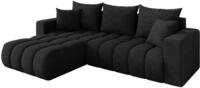 ALTDECOR Ecksofa mit Schlaffunktion L-Form Mila-L-v1 277x195x86 - Schwarz |...