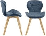 [en.casa] Esszimmerstuhl &Auml;lmhult 2-er Set 78x47x52 cm Kunstleder Buche St&uuml;hle