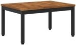 vidaXL Couchtisch Nat&uuml;rlich und Schwarz 49 x 68,5 x 36 cm | Funktioniert...