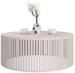 Mirjan24 Couchtisch Jervag, Runde Form, Kaffeetisch, Metallbeine,...