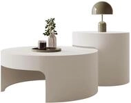 Mirjan24 Rund Couchtisch Viveri 2er Set (C) | Moderne Beistelltische f&uuml;rs...