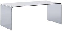 Beliani Couchtisch Schwarz Sicherheitsglas Rechteckig Minimalistischer Glas 