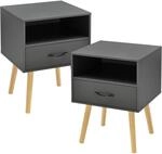 [en.casa] Beistelltisch 2er Set G&auml;vle Wohnzimmertisch 57 x 42 x 40 cm...