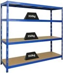 PROREGAL Profi Schwerlastregal Goliath, HxBxT 180x200x60cm mit Fachlast 350kg, 4
