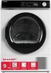 SHARP KD-NHA9G6TWC-DE W&auml;rmepumpentrockner 9 kg, Energieklasse C, Wei&szlig; 