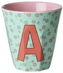 Rice Melamin Becher Kinderbecher mittelgro&szlig; Buchstabenbecher (A)