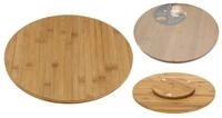 Excellent Houseware K777806 Drehteller, Bambus, holzfarbe, 35 x 35 x 3,5 cm