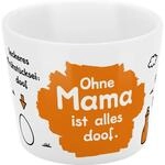 Sheepworld Eierbecher mit Motivdruck "Ohne Mama ist alles doof" | Porzellan, H&ouml;he