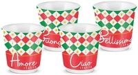 Bialetti - Set mit 4 Tricolore Bechern, Porzellan, 80 ml / 2.70 oz