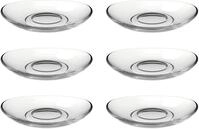 Leonardo Napoli Untertassen 6er Set, sp&uuml;lmaschinengeeignete Glas-Unterteller f&uuml;r