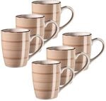 M&Auml;SER Kaffeebecher-Set, Steingut LUMACA Dunkelbau
