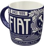 Nostalgic-Art Fiat Retro Kaffeebecher, 330 ml, Since 1899 Logo Blue | Original