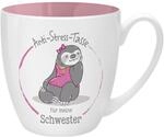 GRUSS & CO Anti-Stress-Tasse Motiv Schwester | Tasse mit Spruch, 45 cl, New Bone