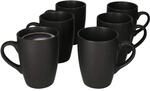 MamboCat Lampart Nero 6er Kaffeebecher-Set schwarz I Steingut-Tassen matt...