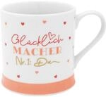 GRUSS & CO Tasse Motiv "Gl&uuml;cklich" | Kaffeetasse, Porzellan, Tasse mit Spruch, 40