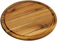 Kesper 28442 Versperbrett mit Saftrille, Holz, braun, 25 x 25 x 1.5 cm