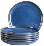 M&Auml;SER Serie Cordelia, Desserteller Set f&uuml;r 6 Personen aus hochwertigem Steinzeug,