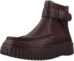 Clarks Damen - Chelsea Boots Torhill Buckle in braun Glattleder