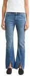 COMMA Damen Jeans &ndash; Flared Leg, High Rise, Denim mit Waschung