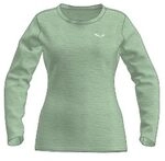 Salewa Puez Melange Dry W L/S Tee, S, Pastel Green Melange