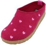 HAFLINGER Grizzly Cuoricini Filzpantoffel Herz Hausschuh Kork