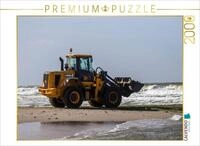 Puzzle &middot; Bagger am Strand | Bagger im Einsatz auf dem Steg am Meer &middot; 2000...