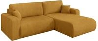 ALTDECOR Ecksofa mit Schlaffunktion L-Form BERY-L 276x193x88 - Senfgelb |...
