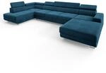 Masseno Ecksofa GAIAN L-S mit Schlaffunktion U-Form, Modern Sofa mit Bettkasten,
