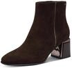 Tamaris Damen Leder Stiefelette 1-25396-47-304 Frauen Blockabsatz braun |...