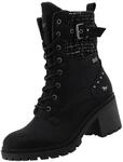 MUSTANG Damen Stiefelette | Wadenhoch, praktischer Rei&szlig;verschluss innen,...