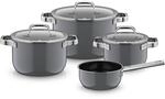 WMF Fusiontec Mineral Pro, 4-teiliges Topf-Set, langlebiges, kratzfestes...