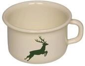 Riess, 0299-072, Kaffeeschale &Oslash; 10cm, HIRSCH GR&Uuml;N, Emaille, Vol. (rec.): 0,4...