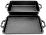 Kombi 2in1 Casserole aus Gusseisen 16x11x4 cm + Deckel 16x11x2 cm