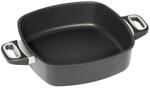 AMT Gastroguss Eckpfanne 28 x 28 cm, 7 cm hoch, Br&auml;ter mit Seitengriffen,