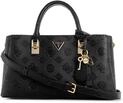 GUESS Damen Tisha Girlfriend Satchel Ranzen, Schwarzes Logo