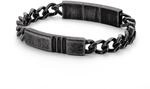 Fynch-Hatton Herren Armband &ndash; Edelstahl in Silber, Silber Antik & Schwarz