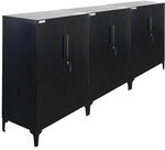 PROREGAL Mega Deal 3X Aktenschrank Elephant abschlie&szlig;bar aus Metall mit Beinen...