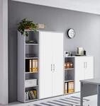 Aktenschrank TABOR 4 B&uuml;roschrank Ordnerschrank viel Stauraum 4-teilig | Ideal...