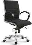 VERSEE B&uuml;rostuhl Montreal aus Stoff, Schwarz, Sitzh&ouml;he 46&ndash;54 cm |...