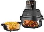 Just Perfecto Hei&szlig;luftfritteuse Glas 1,5L + 4L Sichtbeh&auml;lter Schwarz 