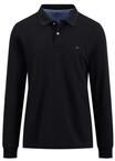 FYNCH-HATTON Langarm-Poloshirt aus Baumwolle mit Struktur