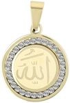 Akzent Edelstahl Anh&auml;nger f&uuml;r Unisex | Allah aufschrift-Anh&auml;nger, 2,0 cm...