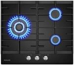 GASLAND GH603BF Glas Gaskochfeld mit Wok Brenner 3 Flammig, Gas Einbau...