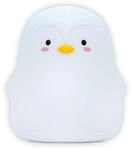 INTIRILIFE Nachtlicht f&uuml;r Kinder mit 7 Farben - Wei&szlig;er Pinguin - 11.5 x 11 x...