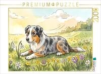 Puzzle &middot; Hund liegt auf Einer bunten Wiese | Eine kleine Auszeit auf vier...