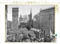 Puzzle &middot; Historic New York: Trinity Churchyard and Skyscrapers, ca. 1908 