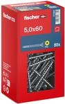 fischer Spanplattenschraube PowerFast II 5,0 x 60 Senkkopf PZ2 gvz 80 St&uuml;ck 